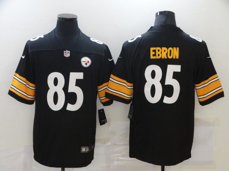 Men Pittsburgh Steelers 85 Ebron Black white Nike Limited Vapor Untouchable NFL Jerseys